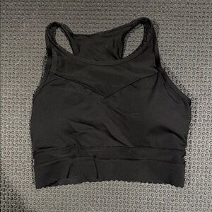 ZYIA Black Star Mesh High-Neck Sports Bra